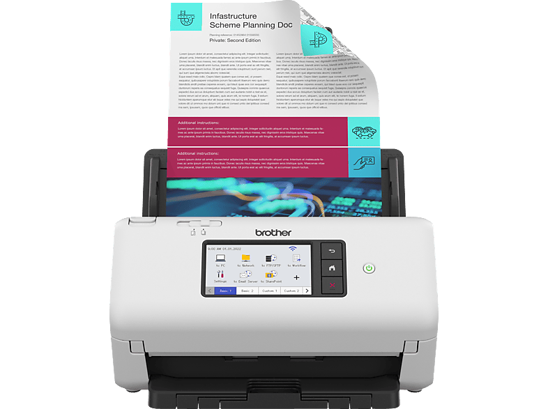BROTHER ADS-4700W - Professioneller Duplex Scanner , 600 x 600 dpi (optisch)