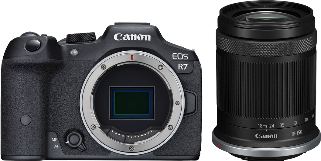 CANON EOS R7 tükör nélküli fényképezőgép + RF-S 18-150mm, fekete (5137C019AA)