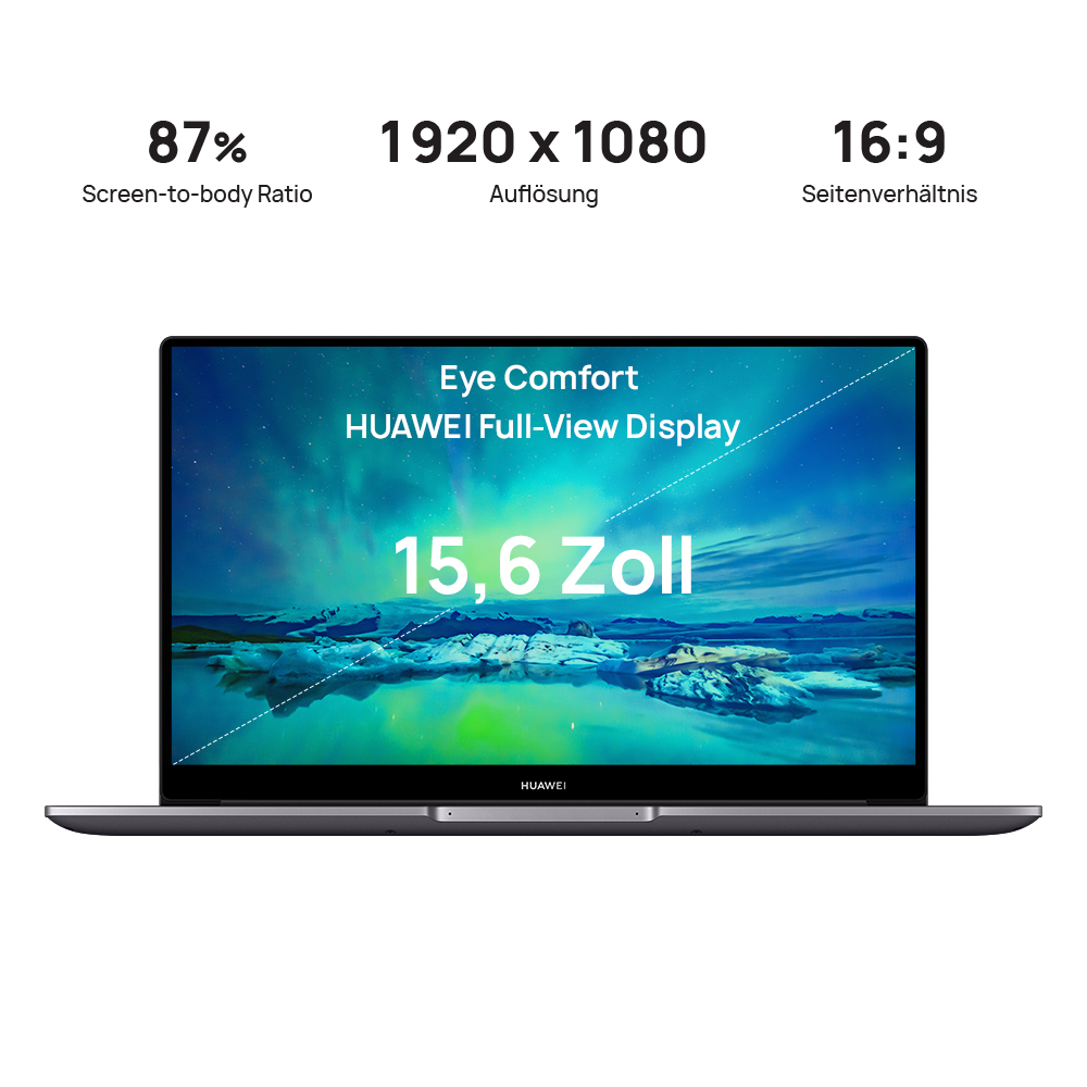 HUAWEI Matebook D15 - 15,6 Zoll - AMD Ryzen™ 5 5500U - 8 GB - 512 GB - AMD Radeon™ Onboard Graphics - Windows 11 Home