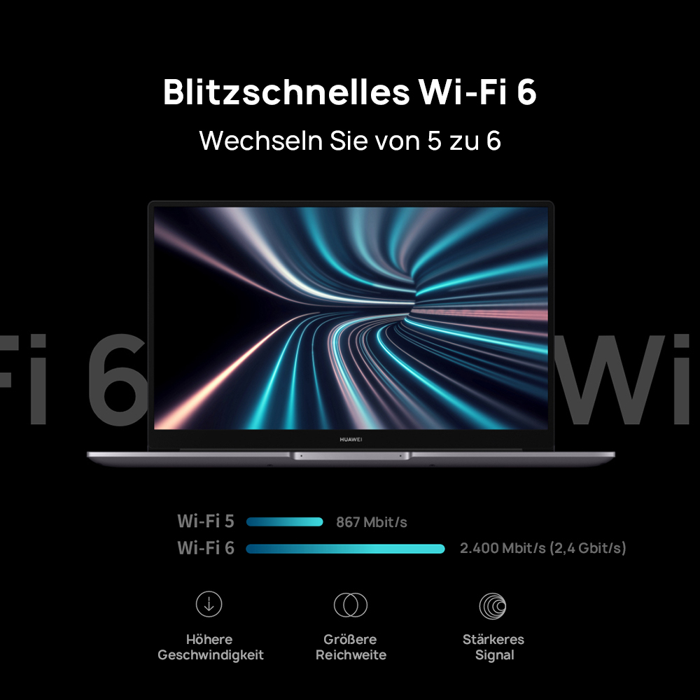 HUAWEI Matebook D15 - 15,6 Zoll - AMD Ryzen™ 5 5500U - 8 GB - 512 GB - AMD Radeon™ Onboard Graphics - Windows 11 Home