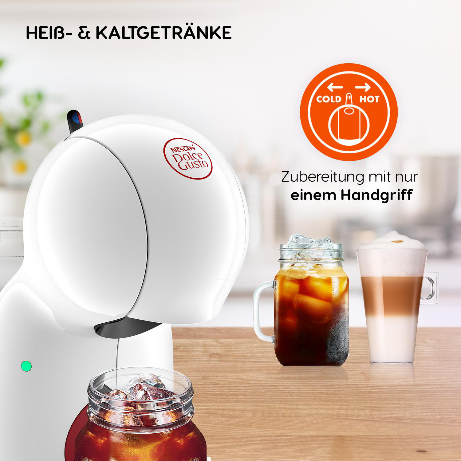 KRUPS KP1A01 Nescafé Dolce Gusto Piccolo XS Kapselmaschine Weiß/Schwarz/Bordeaux