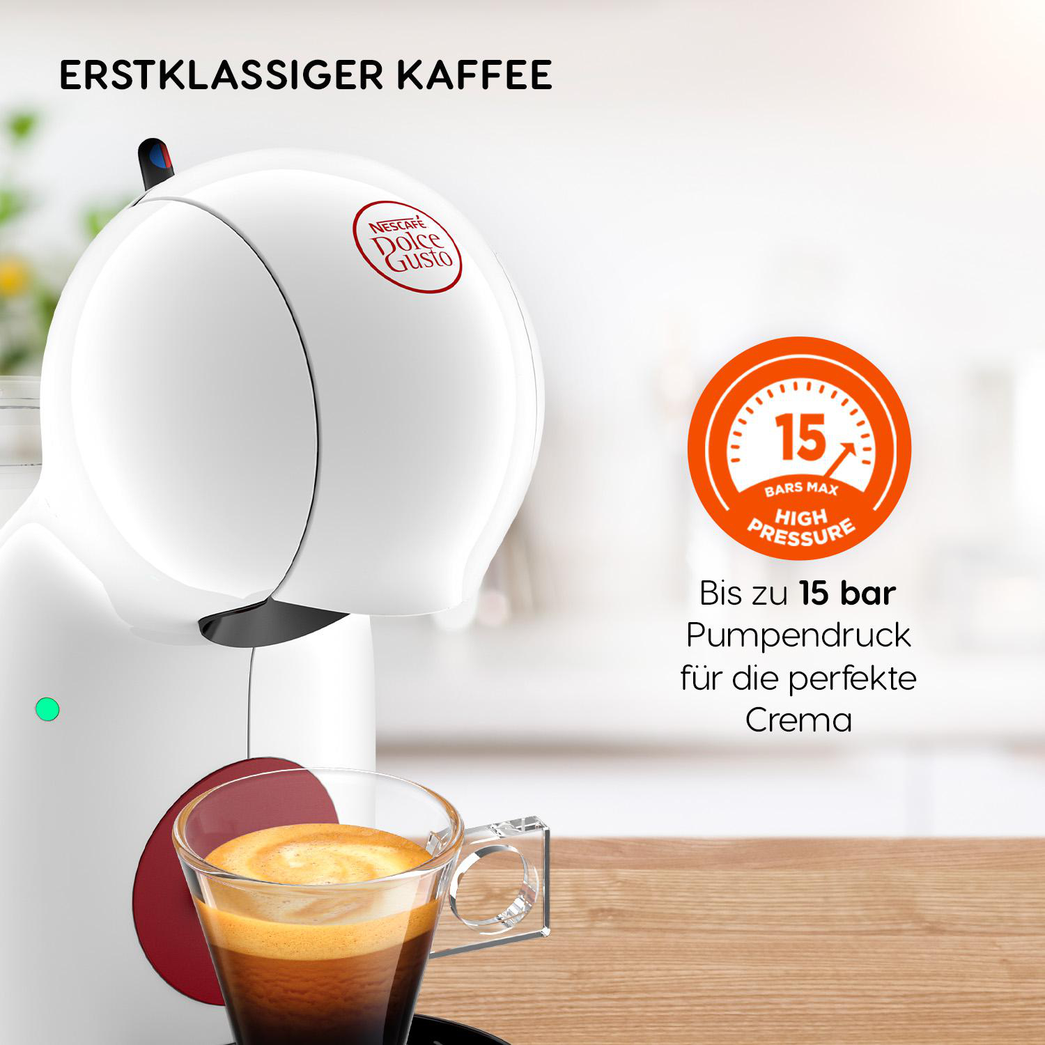 KRUPS KP1A01 Nescafé Dolce Gusto Piccolo XS Kapselmaschine Weiß/Schwarz/Bordeaux
