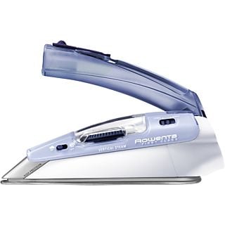 Plancha de viaje - Rowenta DA1510F1, Potencia 1000W, Suela MicroSteam 200, Vapor vertical, Depóstio 70 ml, Azul