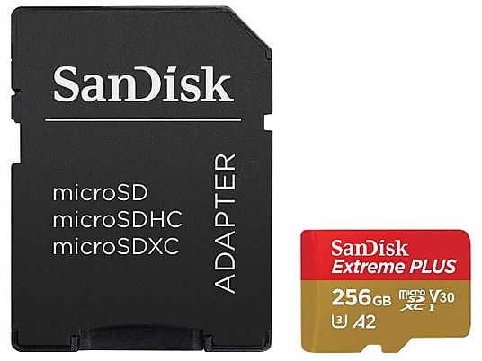 SANDISK microSDHC geheugenkaart Extreme Plus 256 GB UHS-III (00214501)