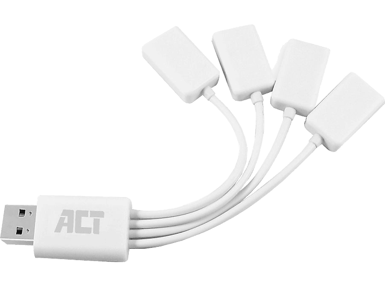 ACT 4 portos USB 2.0 HUB, fehér (AC6210)