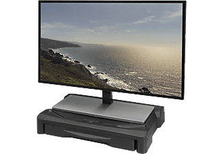 ACT Extra széles asztali monitor tartó állvány, állítható magasság, fiók, fekete (AC8210)