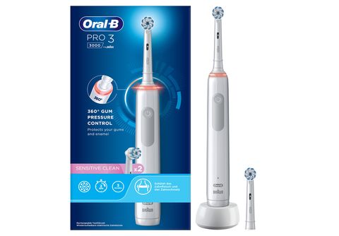 ORAL-B Pro 3000 Sensitive Clean Elektrische Zahnbürste White online MediaMarkt