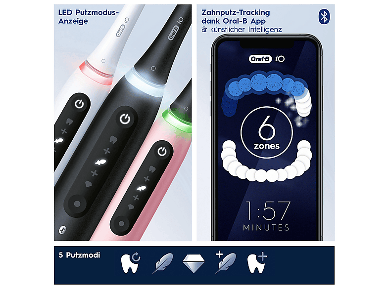 Oral-B iO Series 5 n Duo Elektrische Zahnbürste Black + White — Foto 5 von 5