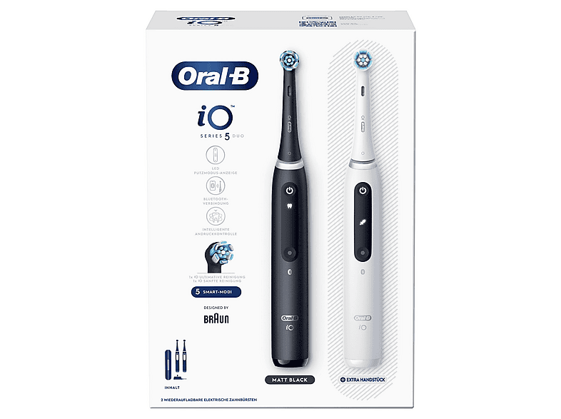 Oral-B iO Series 5 n Duo Elektrische Zahnbürste Black + White — Foto 3 von 5