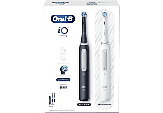 ORAL-B iO Series 4 DUO Elektrische Zahnbürste Matt Black + Quite White