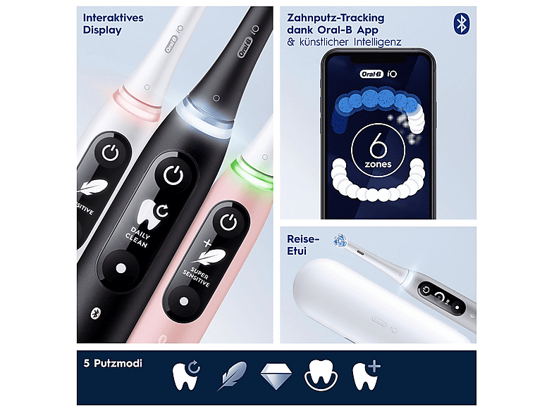 Oral-B iO Series 6 mit Reiseetui Elektrische Zahnbürste White — Foto 2 von 2