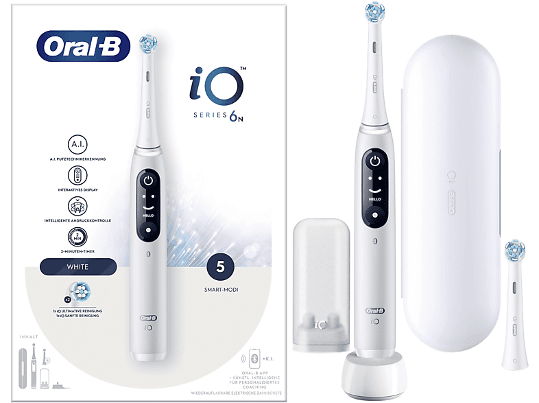 ORAL-B iO Series 6 mit Reiseetui Elektrische Zahnbürste White