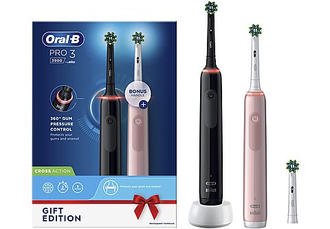 ORAL-B Pro 3 n 3900N Elektrische Zahnbürste Black + Pink