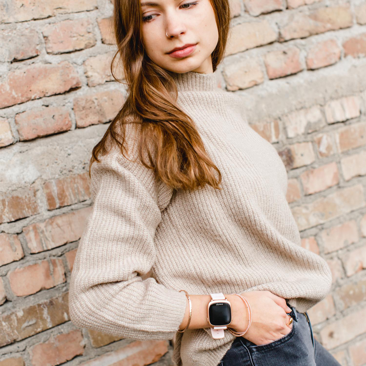X-WATCH X-WATCH IVE XW FIT - URBAN ROSE - (54039) Smartwatch Polycarbonat Silikon, 20 x 247 mm, Gehäuse: Rosé Gold/Armband: Rosé Gold