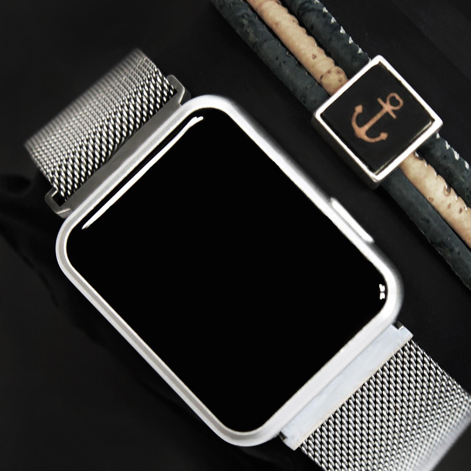 X-WATCH X-WATCH KETO SUN REFLECT - SHINY SILVER - (54043) Smartwatch Metall Metall, 22 x 240 mm, Silber
