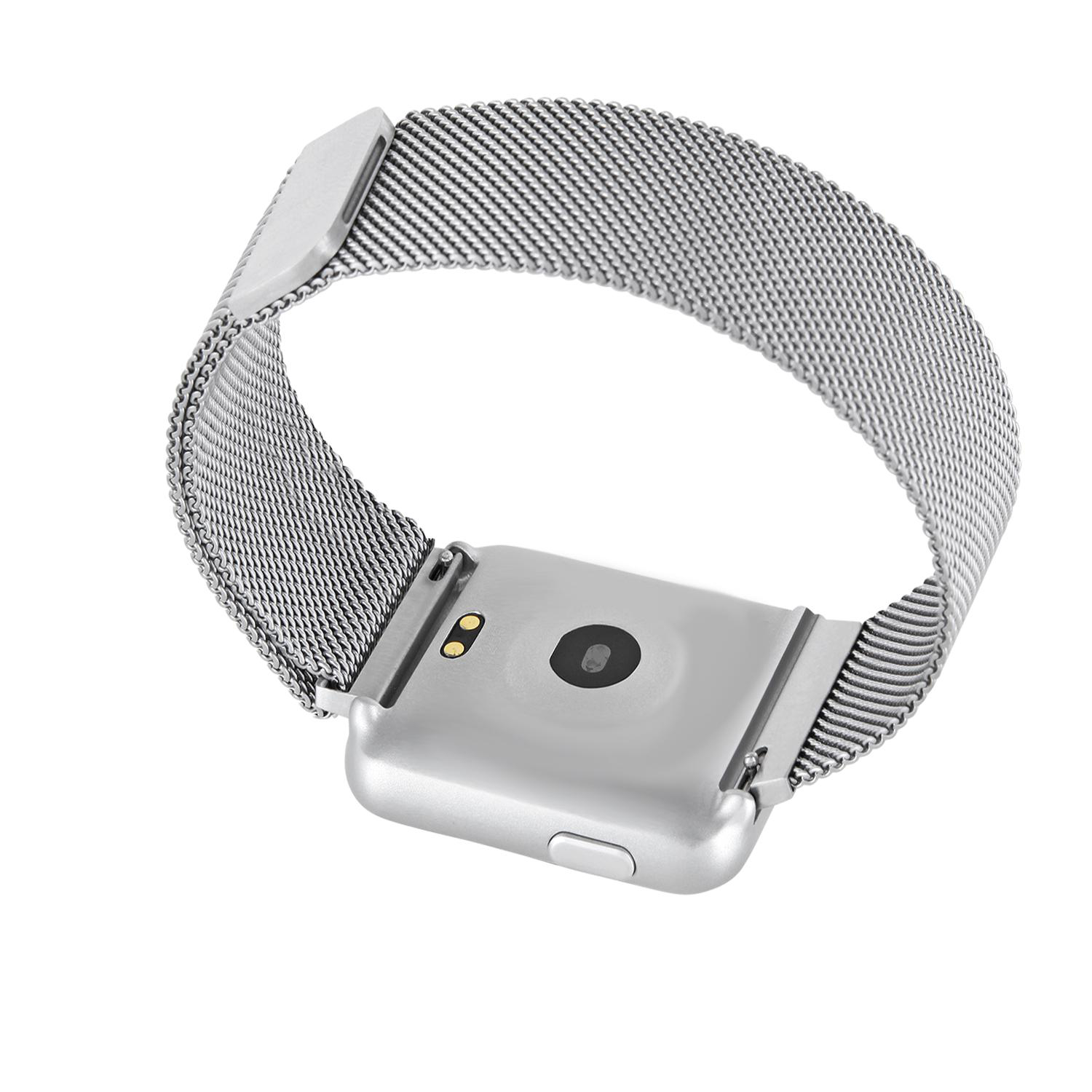 X-WATCH X-WATCH KETO SUN REFLECT - SHINY SILVER - (54043) Smartwatch Metall Metall, 22 x 240 mm, Silber