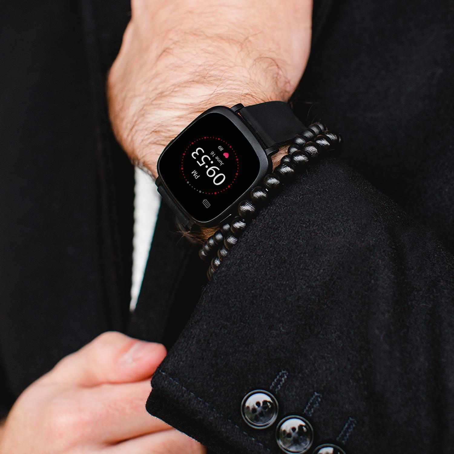 X-WATCH X-WATCH IVE XW FIT - URBAN BLACK - (54040) Smartwatch Polycarbonat Silikon, 20 x 247 mm, Gehäuse:Schwarz/Armband: Schwarz