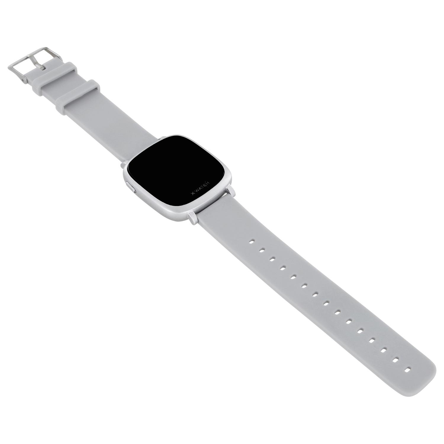 X-WATCH X-WATCH IVE XW FIT - URBAN SILVER - (54041) Smartwatch Polycarbonat Silikon, 20 x 247 mm, Gehäuse: Silber/Armband: Silber
