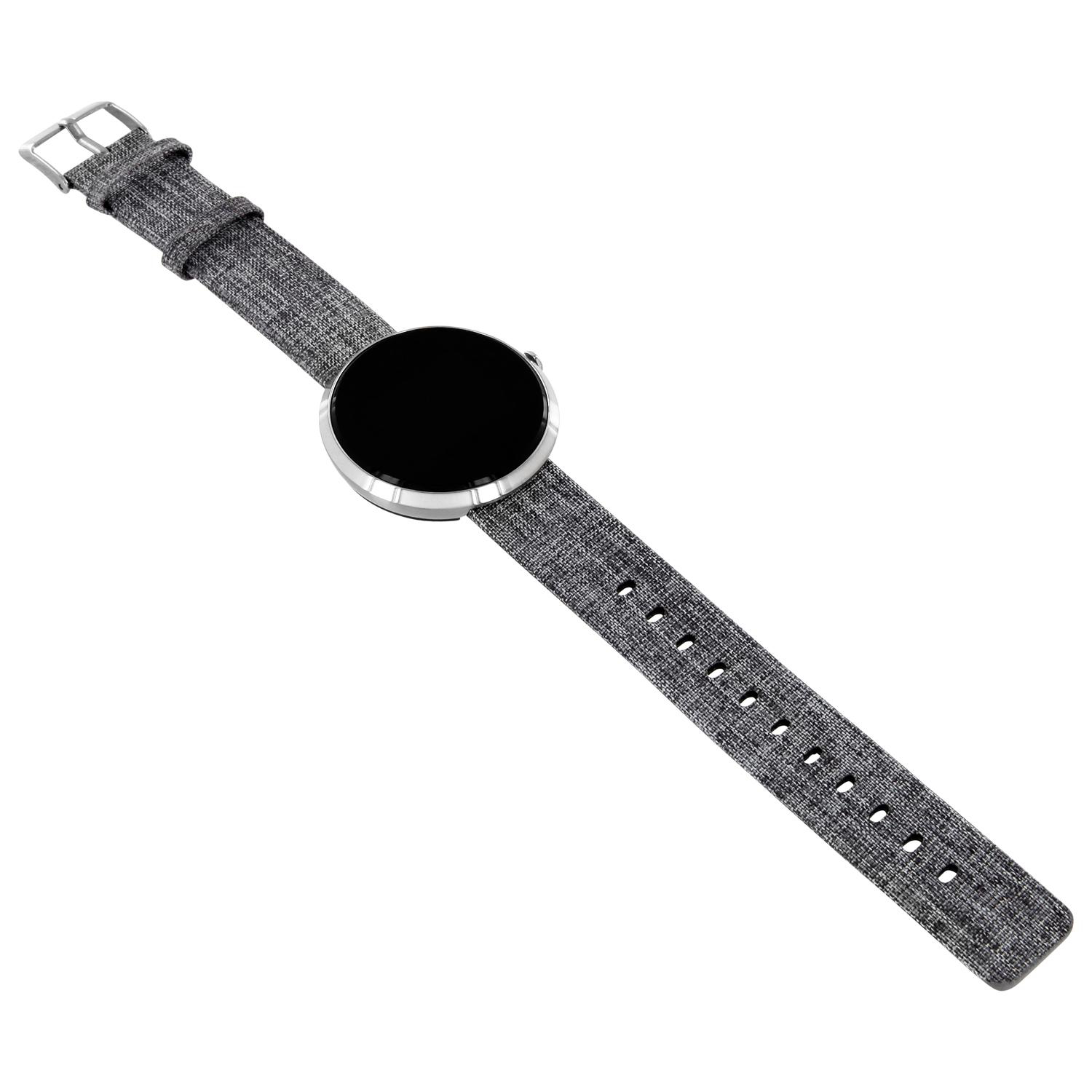 X-WATCH X-WATCH SIONA COLOR FIT (54048) Smartwatch Metall Textil, 234 mm, Gehäuse: Silber/Armband: Silber (Textil)