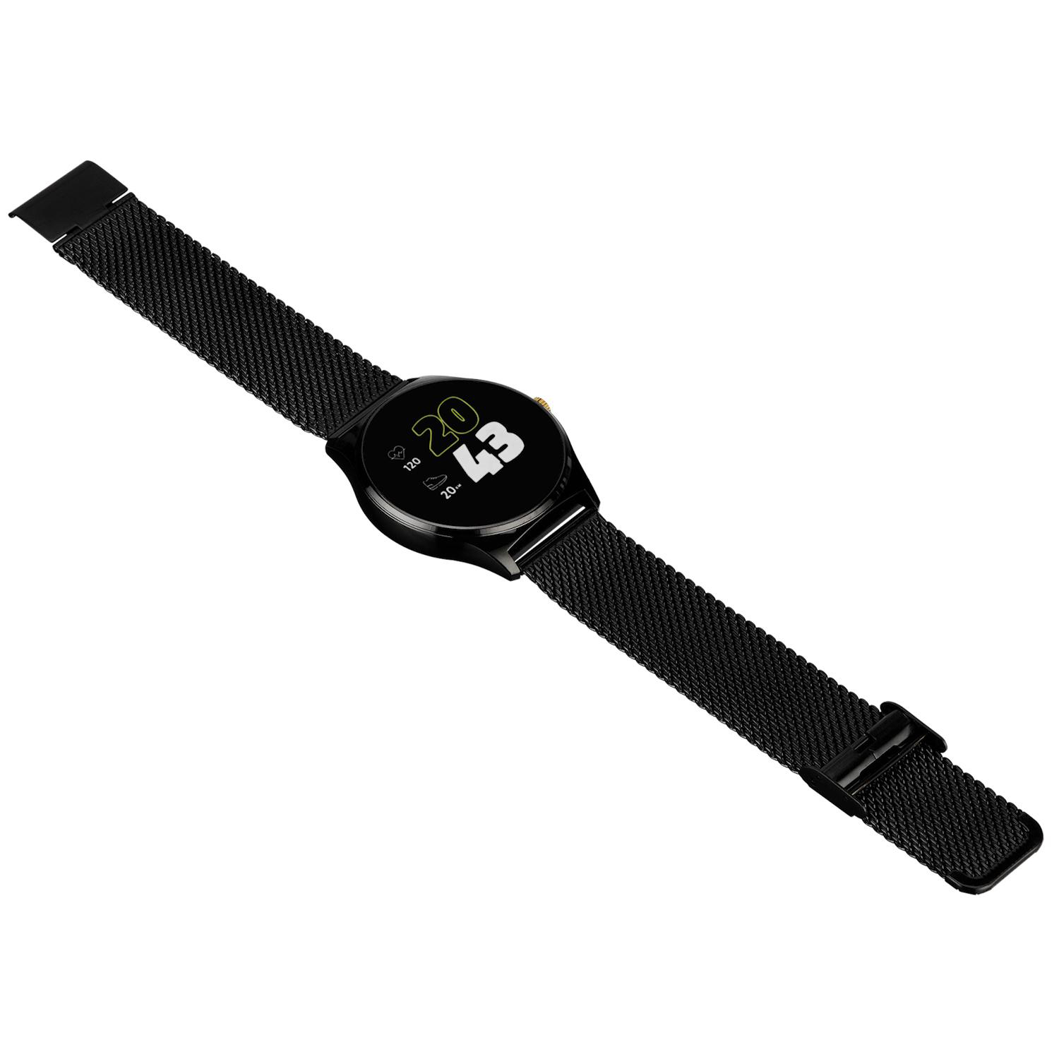 X-WATCH QIN XW PRO XCOAST Edition 570400 Smartwatch Metall Mesh, 180-220 mm, Schwarz