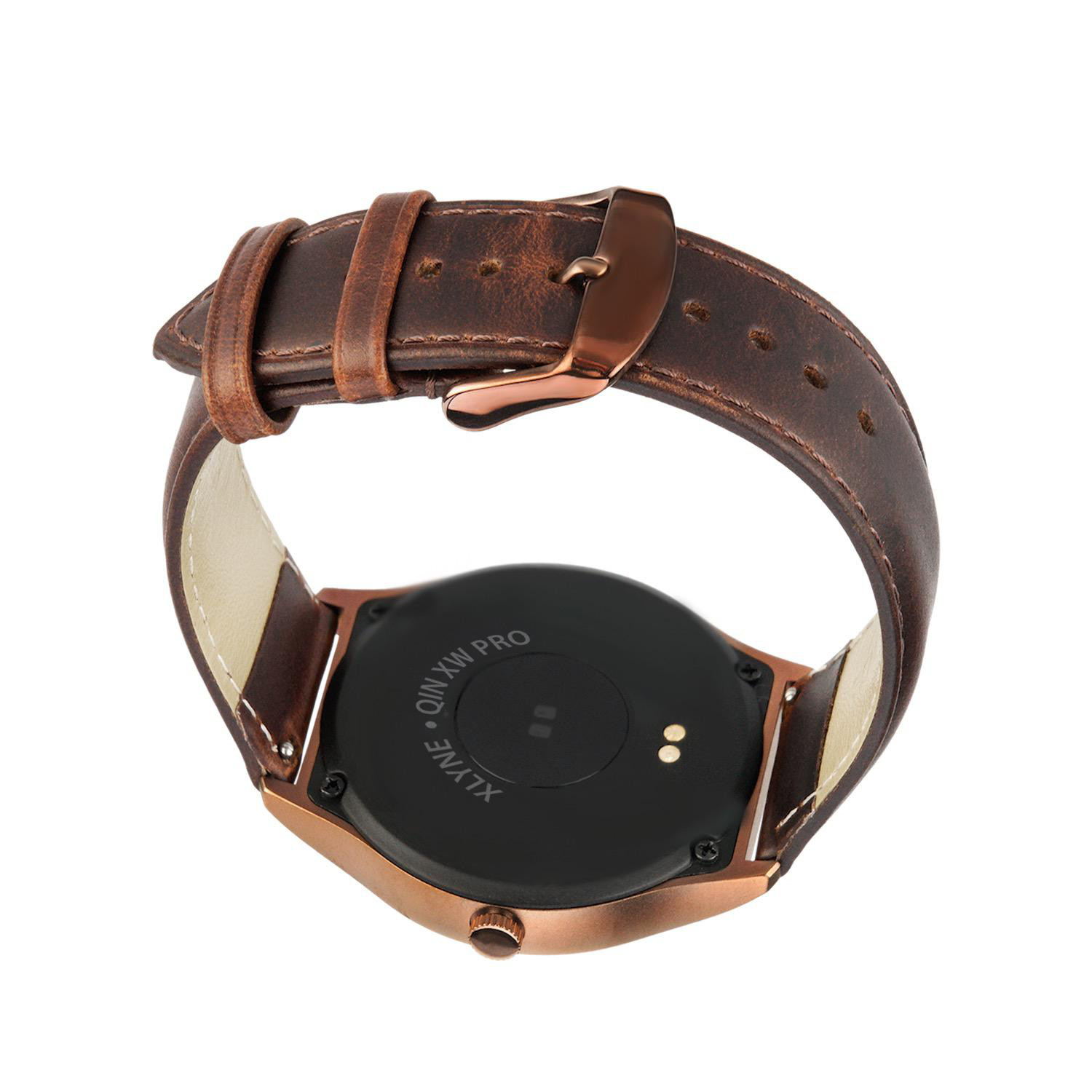 X-WATCH QIN XW PRO XCOAST Edition 570401 Smartwatch Metall Echtleder, 180-220 mm, Bronze/Braun