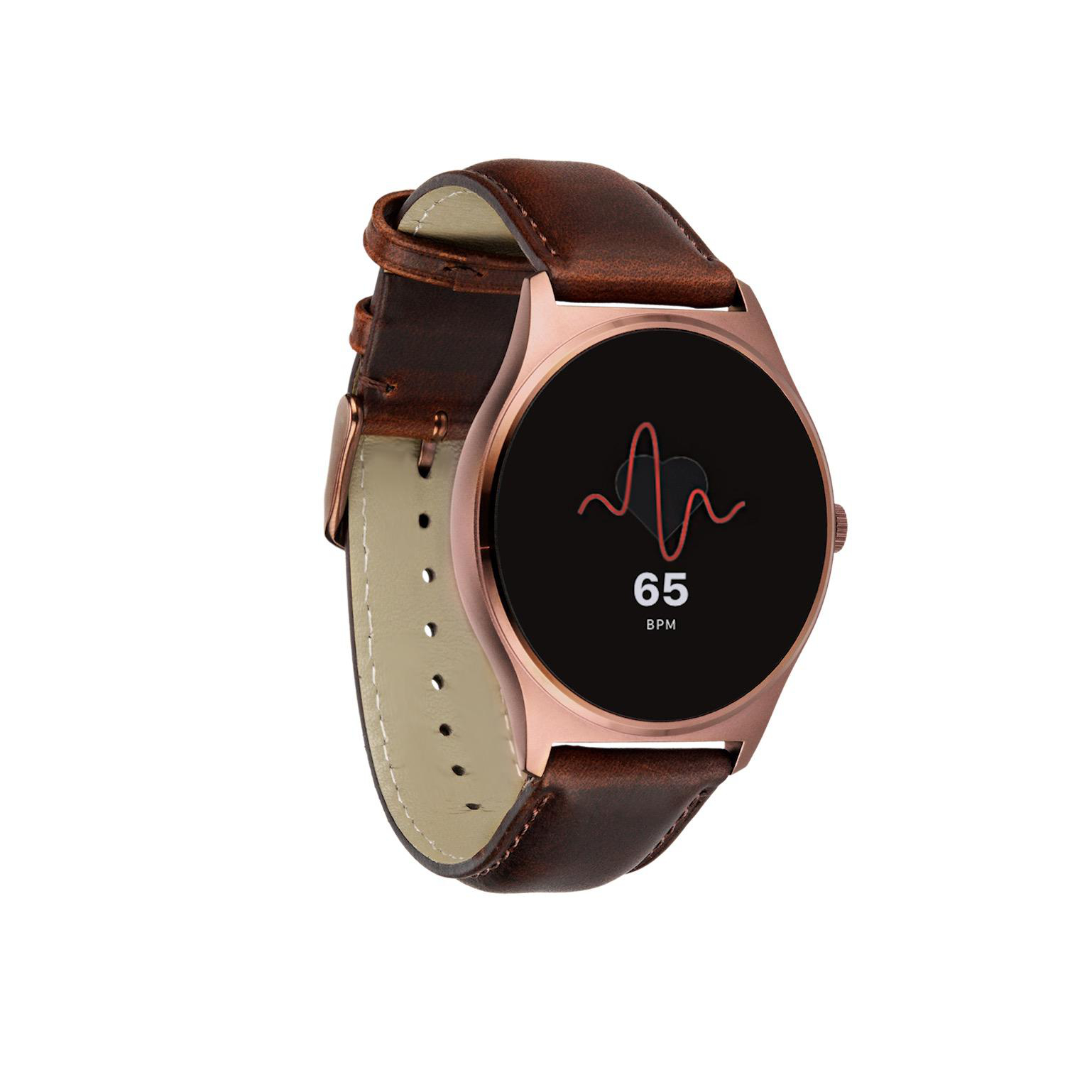 X-WATCH QIN XW PRO XCOAST Edition 570401 Smartwatch Metall Echtleder, 180-220 mm, Bronze/Braun