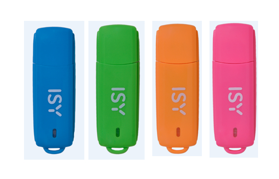 ISY IMU-2300-NEON GB, Neon-Pink Neon-Blau, MB/s, Neon-Grün, Neon-Orange, 64 USB-Stick, 4