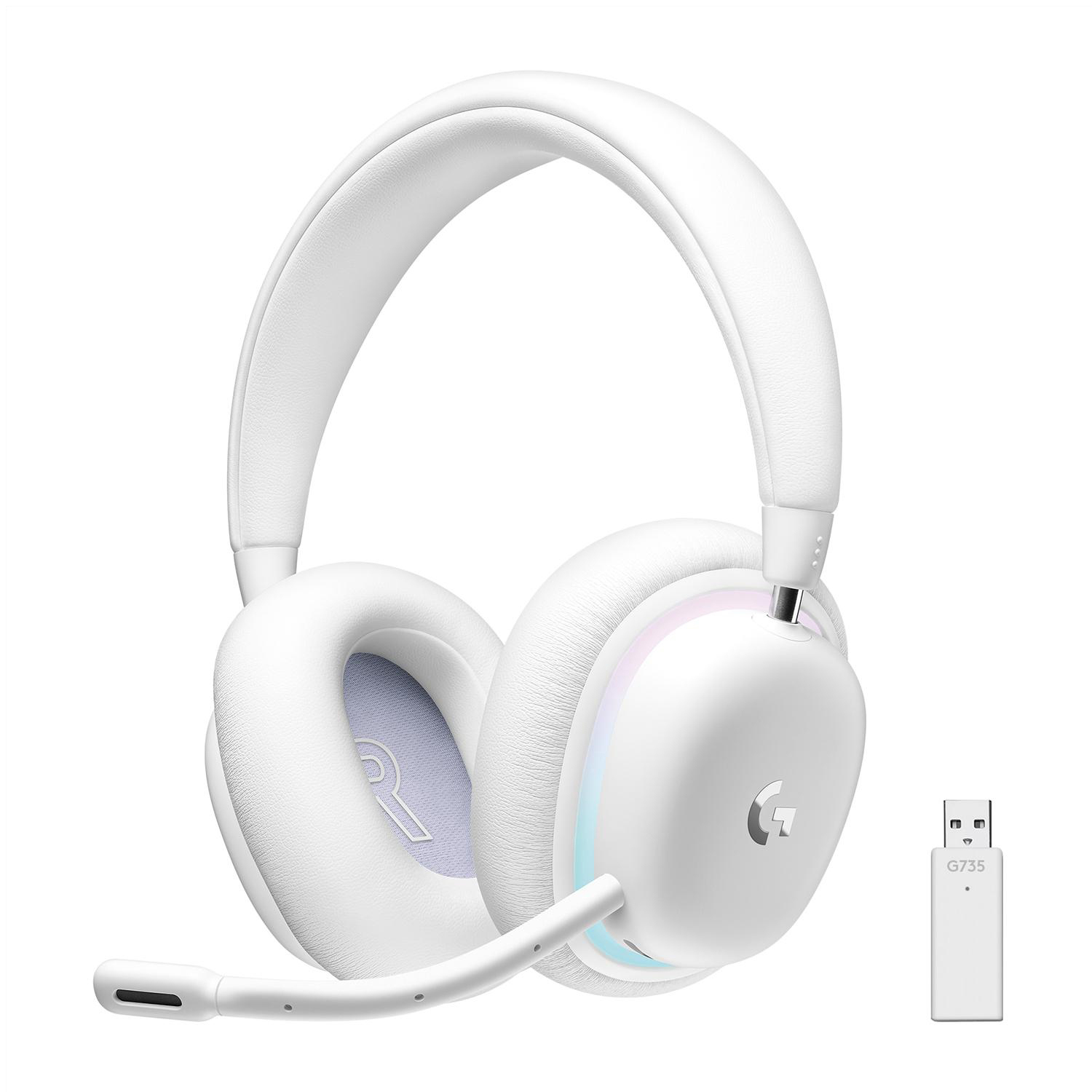 Over-ear Mist Gaming LOGITECH G735, Headset White Bluetooth