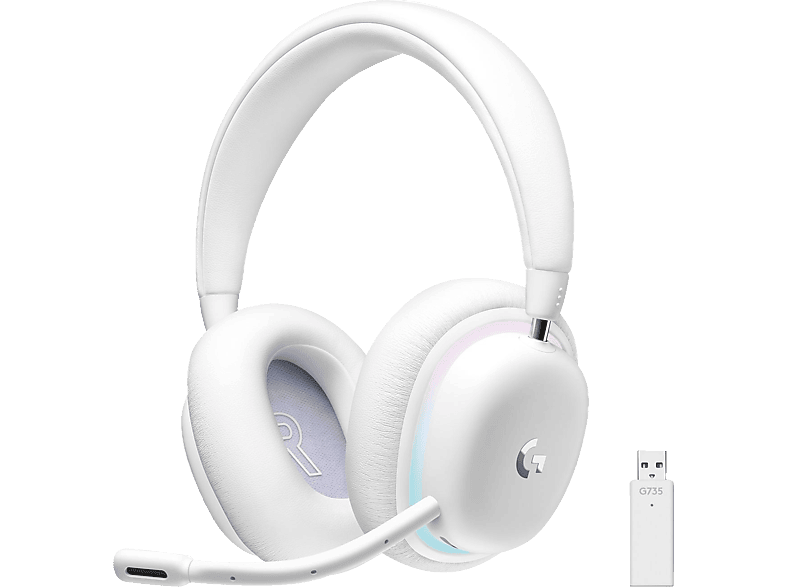 LOGITECH G735, Over-ear Gaming Headset Bluetooth White Mist
