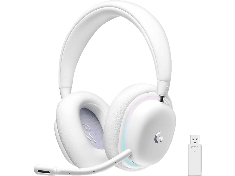 Over-ear Mist Gaming LOGITECH G735, Headset White Bluetooth