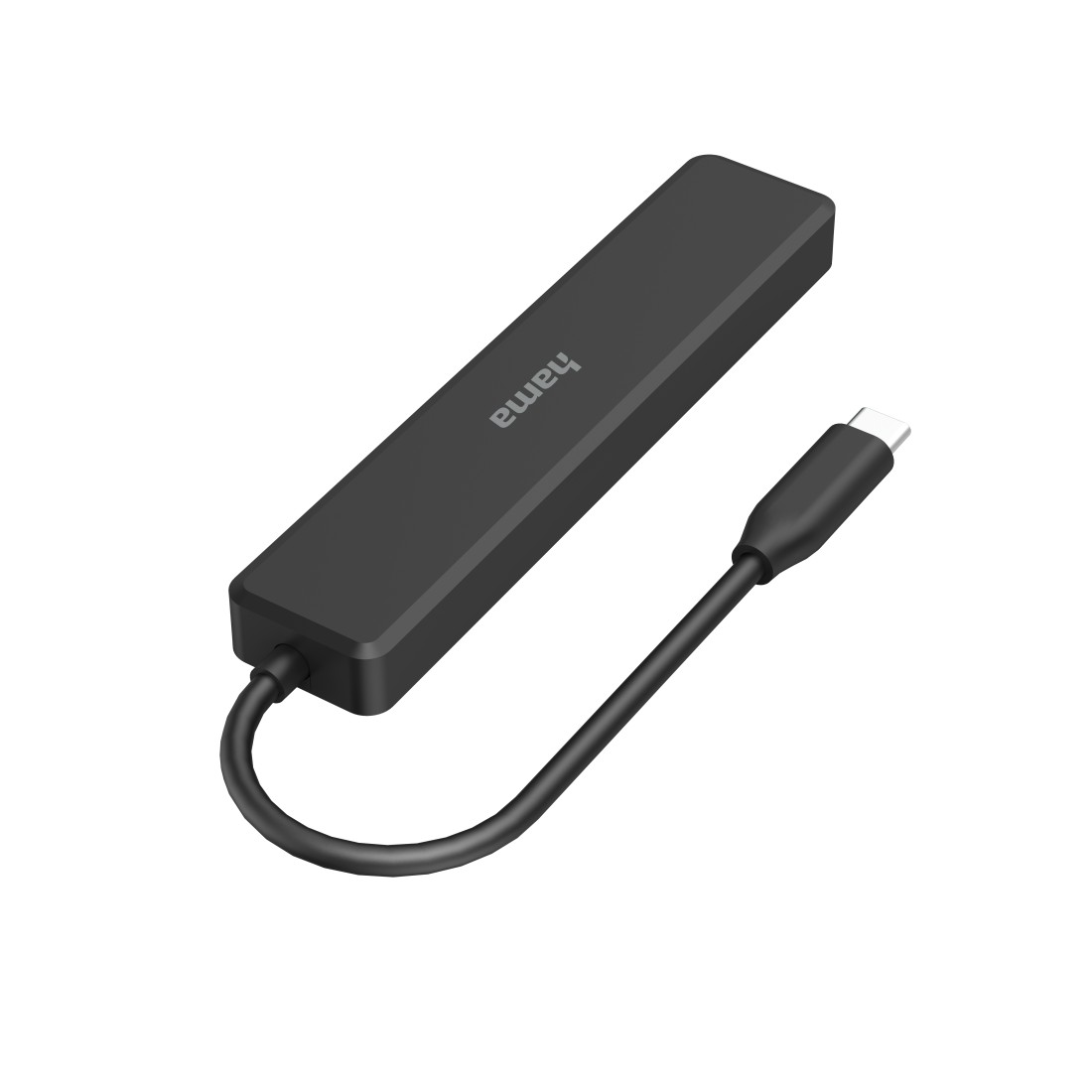 Concentrador USB-C Hama negro con cable.