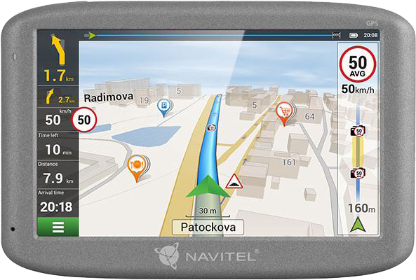 NAVITEL E501 autós navigáció, 5" kijelző, Teljes Európa és Oroszország térképpel