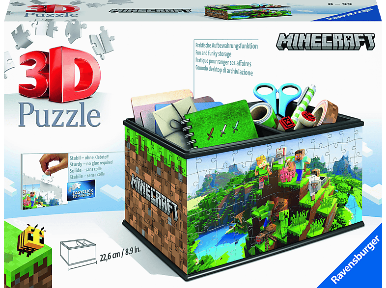 RAVENSBURGER Aufbewahrungsbox Minecraft 3D Puzzle Mehrfarbig