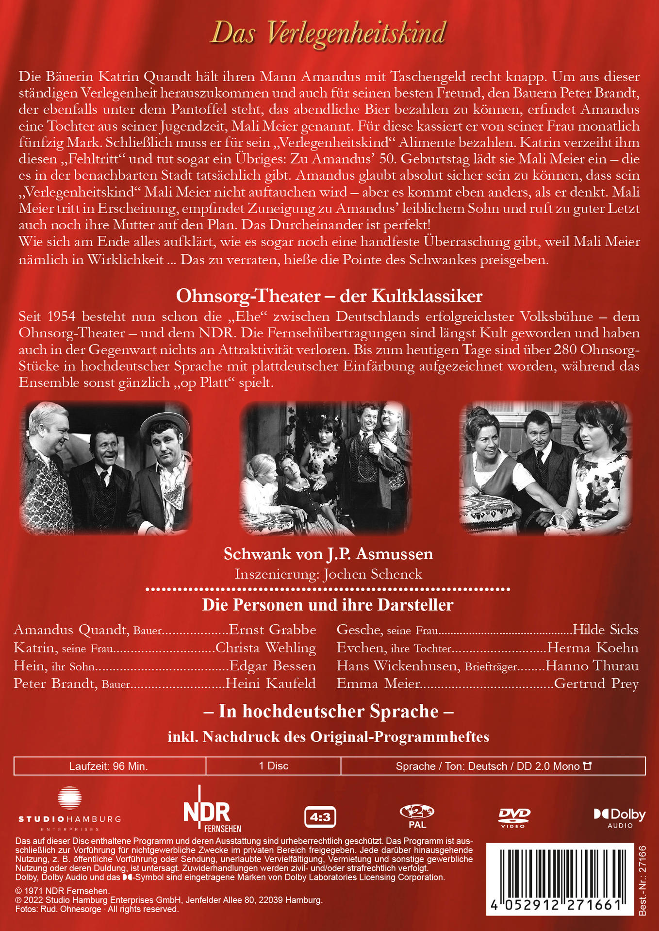 DVD Klassiker: Das Verlegenheitskind Ohnsorg-Theater