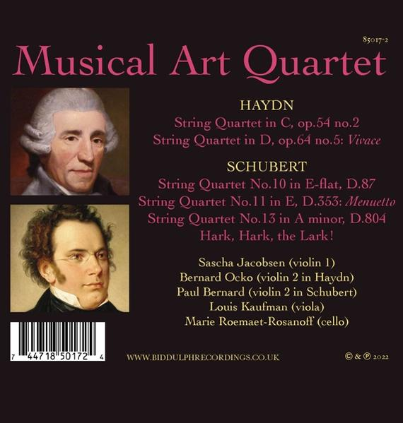 Musical Art Quartet - Streichquartette  - (CD)