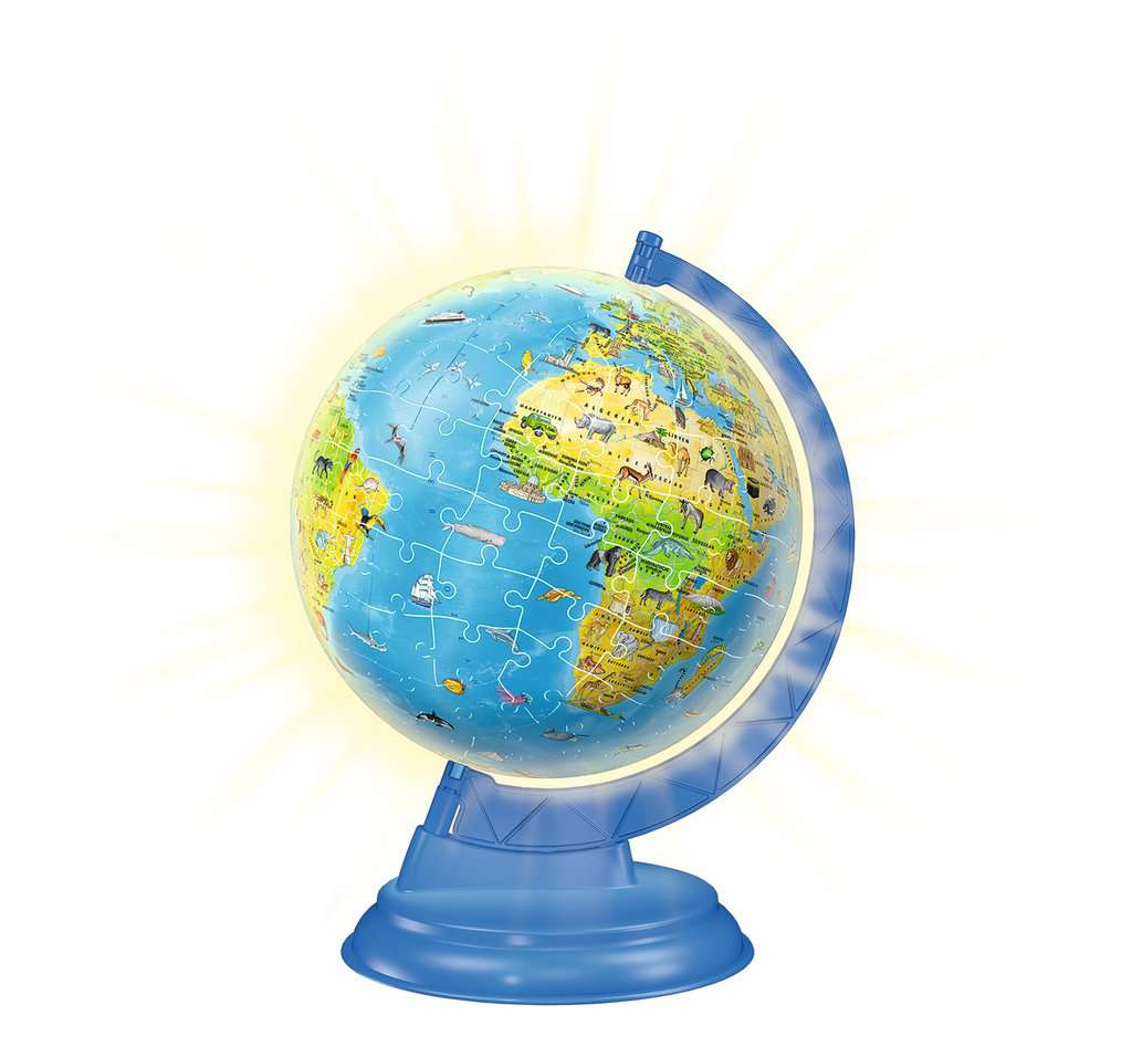 RAVENSBURGER Kinderglobus mit Licht 3D Puzzle