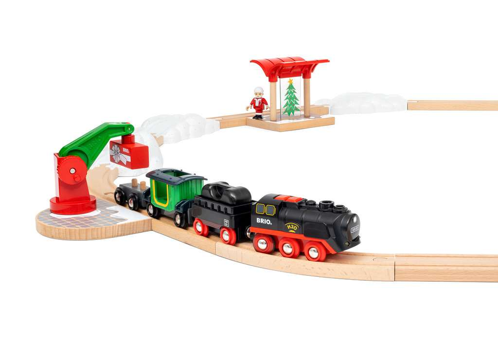 BRIO Weihnachts-Dampfzug-Set Holzspielzeug Mehrfarbig