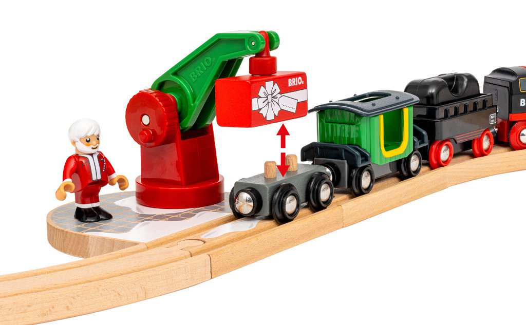 BRIO Weihnachts-Dampfzug-Set Holzspielzeug Mehrfarbig
