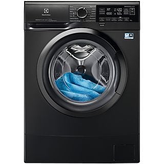 ELECTROLUX EW6SBLACK LAVATRICE SLIM, Caricamento frontale, 6 kg, 37,8 cm, Classe C