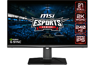 MSI Optix MAG274QRXDE - Monitor da gaming, 27 ", WQHD, 240 Hz, Nero