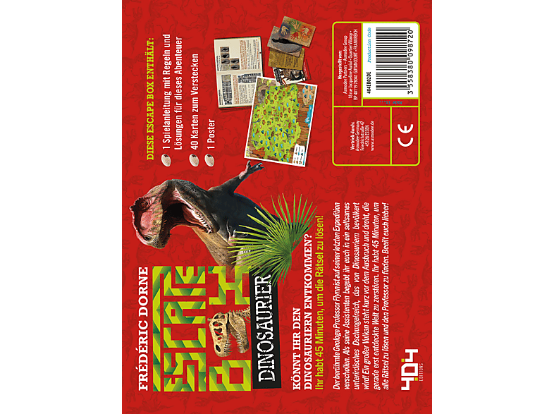 Thumbnail - 404 ON BOARD Escape Box Dinosaurier Brettspiel Mehrfarbig
