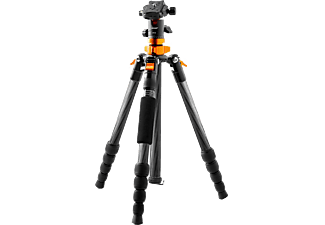 K&F SA225C1 karbon állvány + monopod, fekete-narancssárga (KF-09-094)