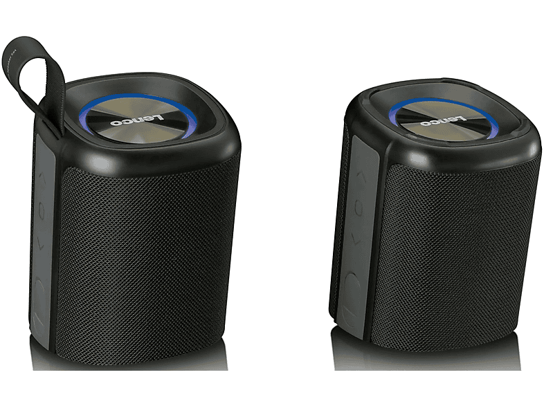 Lenco BTP-400BK - 2 in 1 Bluetooth® Lautsprecher - Wasserdicht (IPX7), Schwarz; Bluetooth-Lautsprecher — Foto 5 von 5