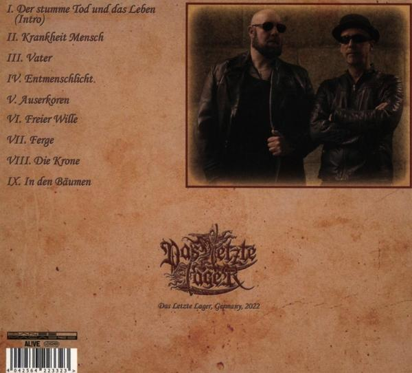 Albumcover: zwei Männer in dunkler Kleidung und Sonnenbrille, Text mit Songtiteln und Bandinfos.