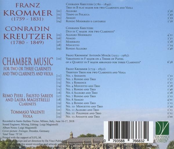 Pieri,Remo/Saredi,Fausto/Magistrelli,Laura/+ - Music For 2 Or 3 Clarinets And 2 Clarinets And Viola  - (CD)