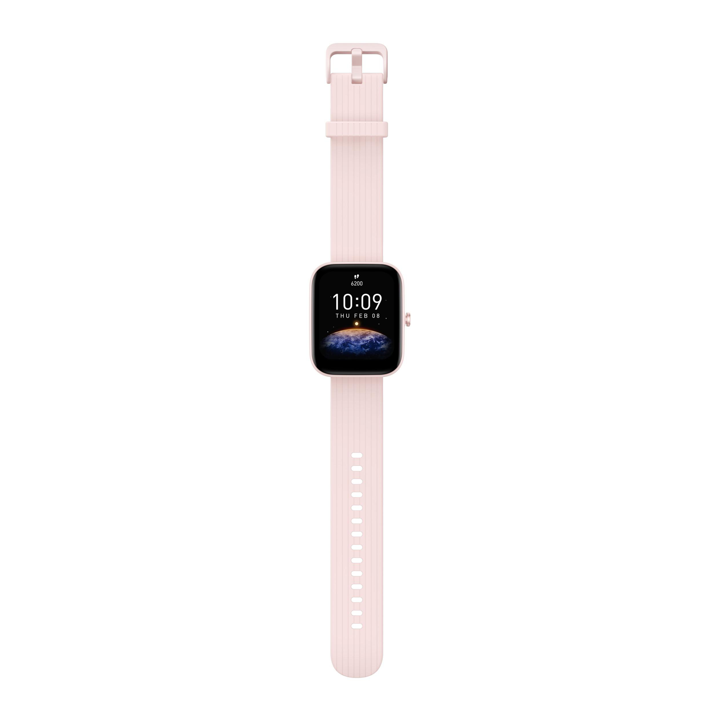 AMAZFIT Bip 3 Pro Smartwatch Kunststoff Silikon, 140-215 mm, Pink