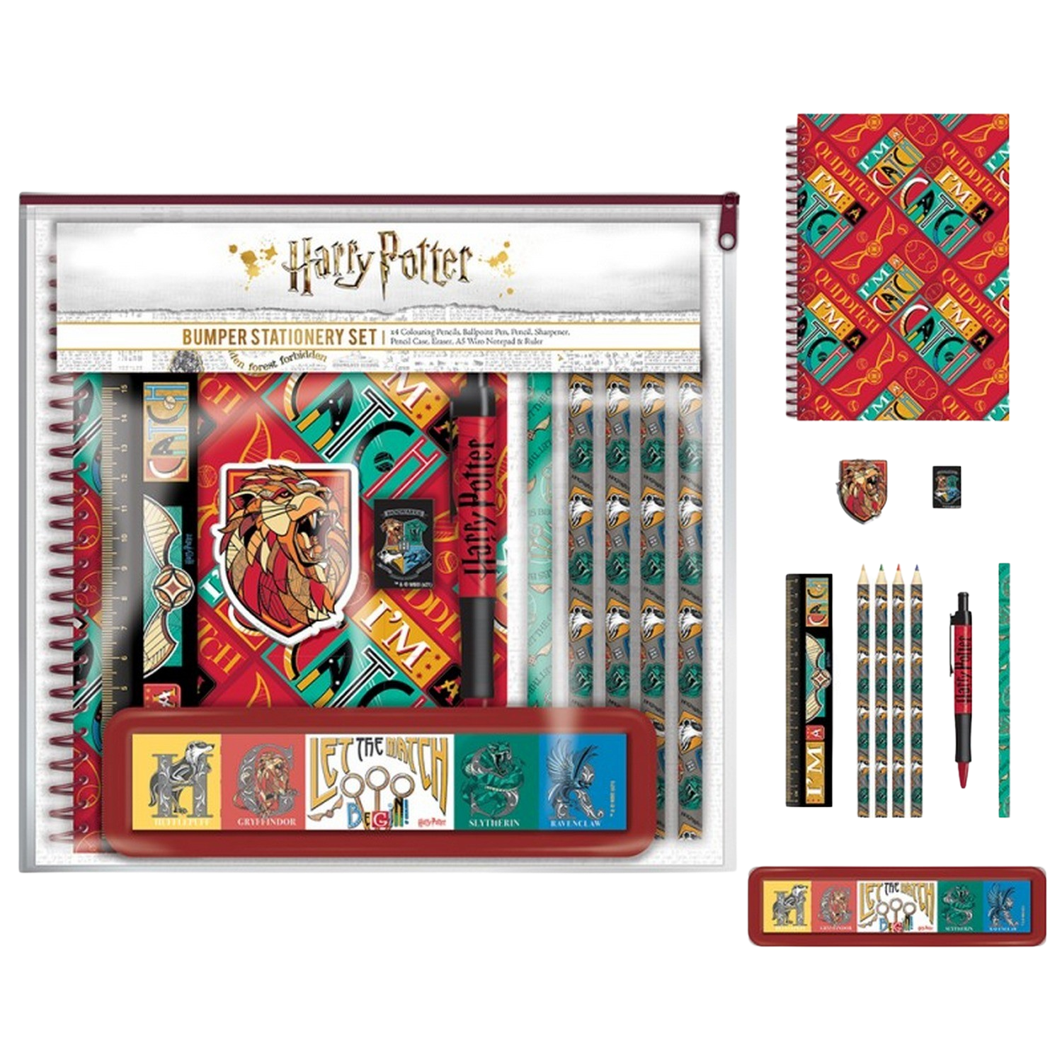 Pack papelería - Pyramid Bumper Stationary Set Harry Potter, Multicolor