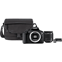 MediaMarkt CANON EOS 2000D + EF-S 18-55 DC + SB130-cameratas + 16GB aanbieding