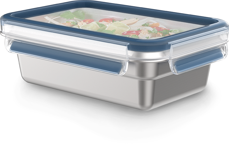 TEFAL N1150410 Mseal steel négyszögletű tároló 0,8l