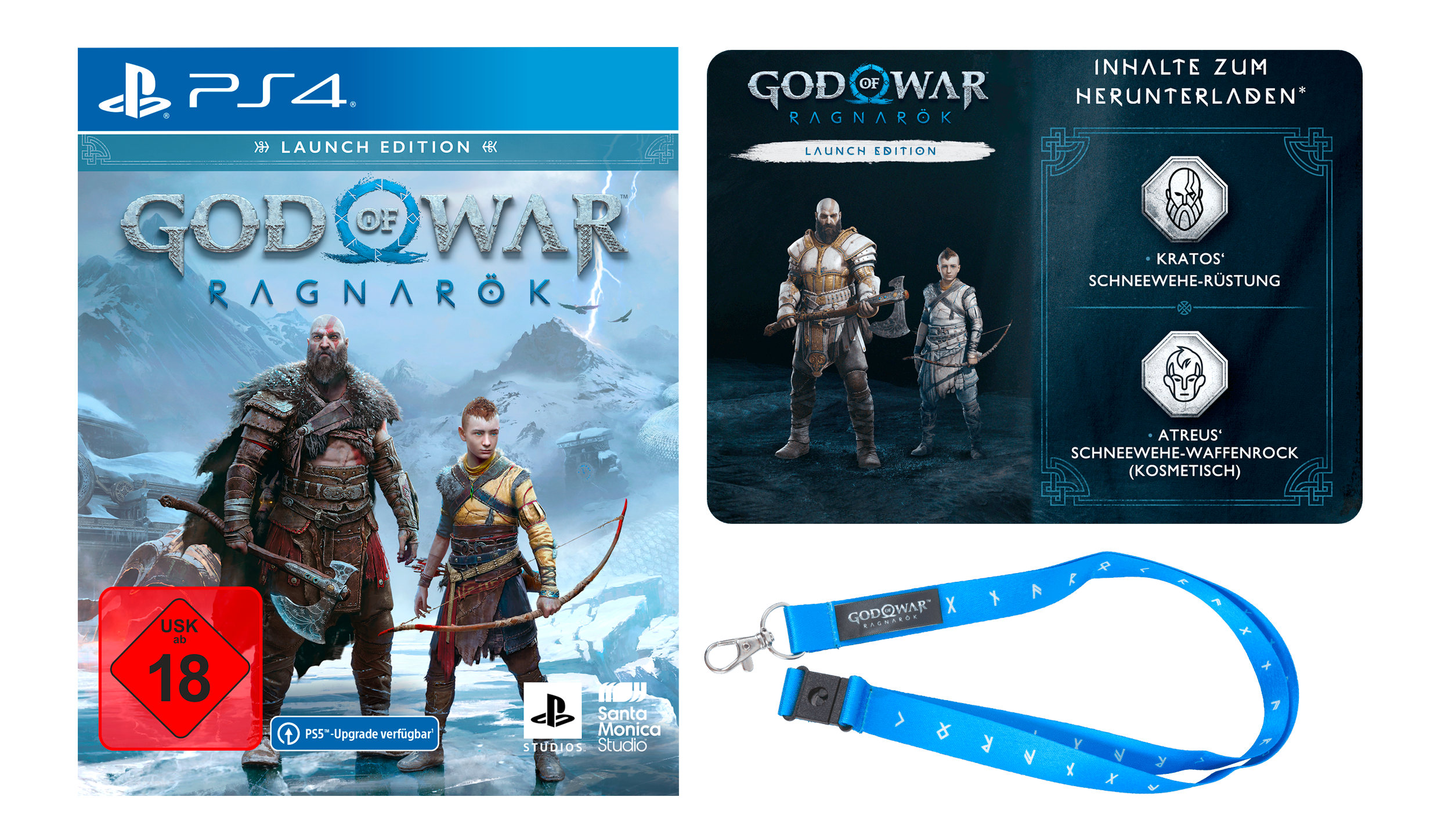 God Of War Ragnarök exklusive Launch Edition (PlayStation 4) + Lanyard - [PlayStation 4]